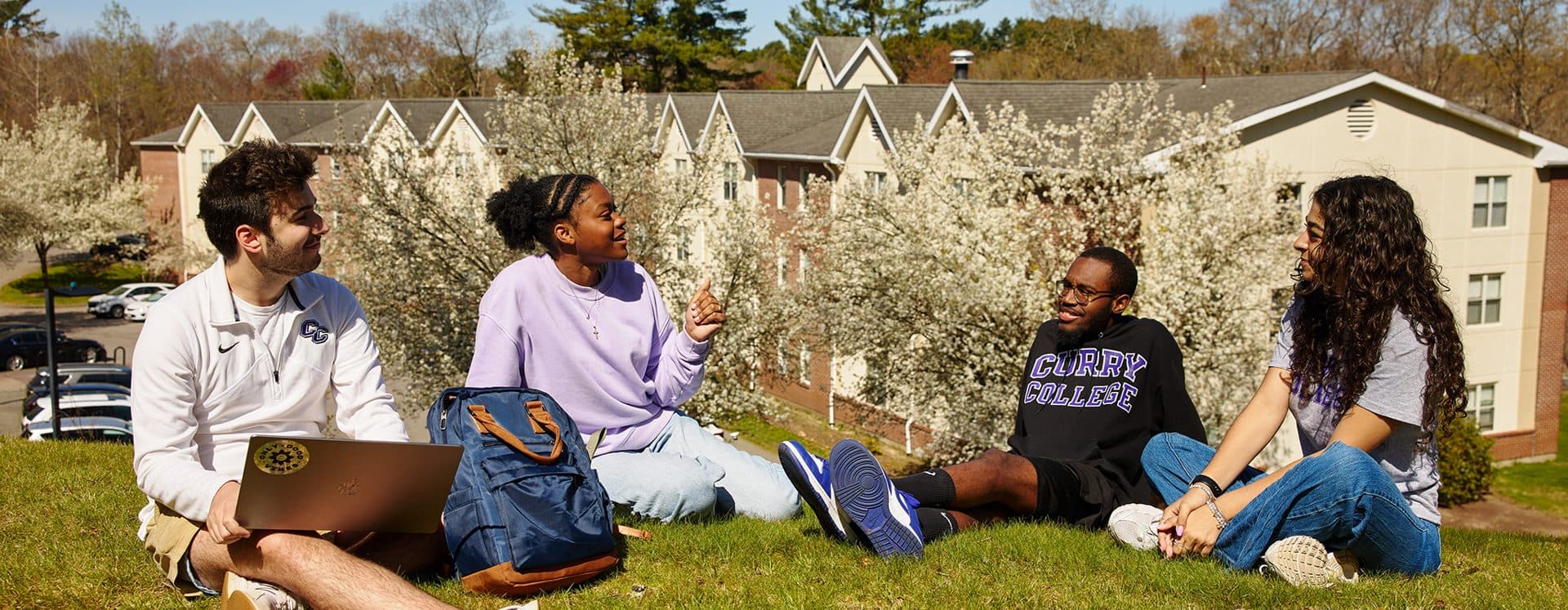 Curry College campus in Milton, Massachusetts